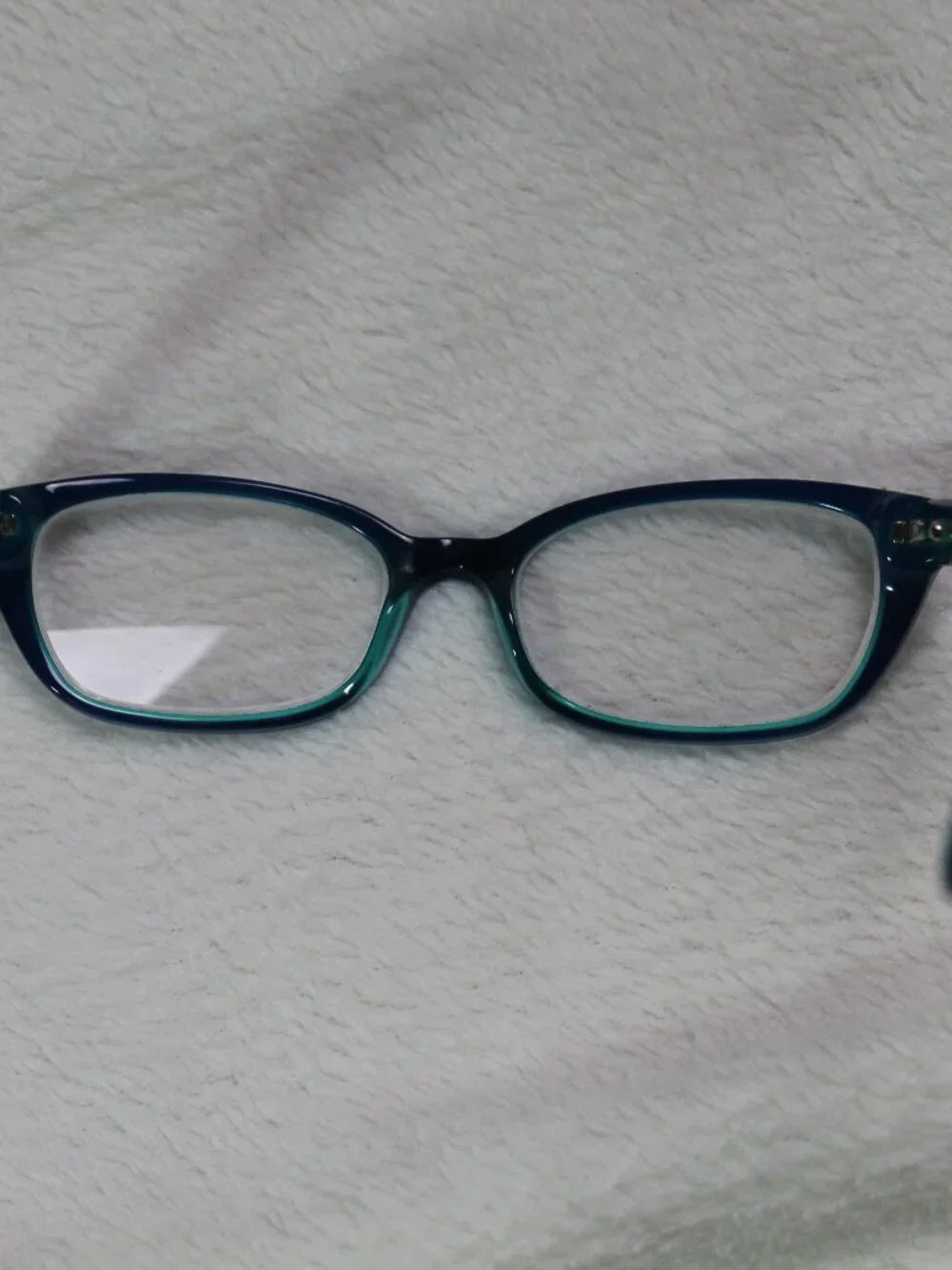 Gisselle Eyeglasses Vanessa Deep Blue Silver Beaded Accent 52-17-135 FRAMES ONLY